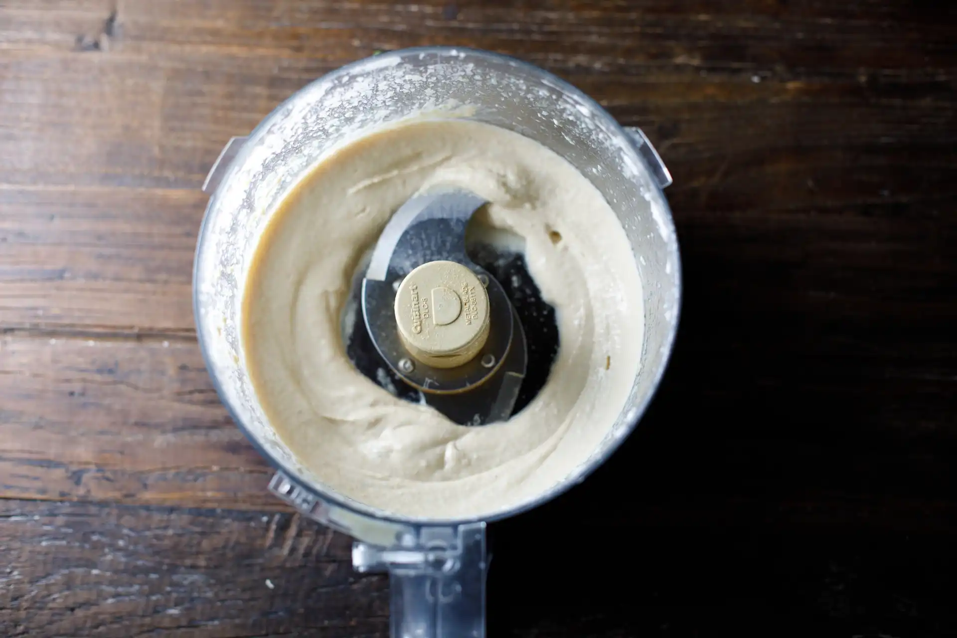 Hummus and roasted chickpeas processed