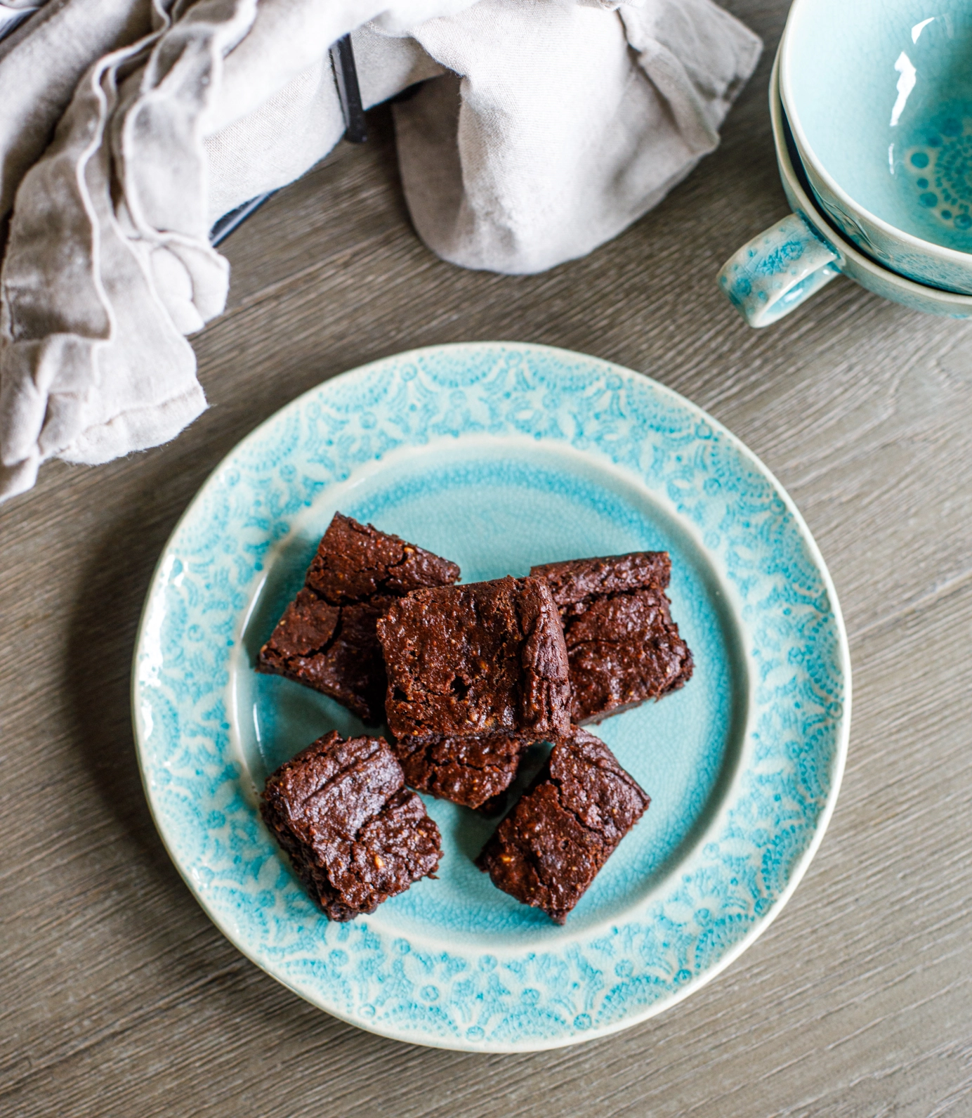 Flaxseed Brownies overhead view