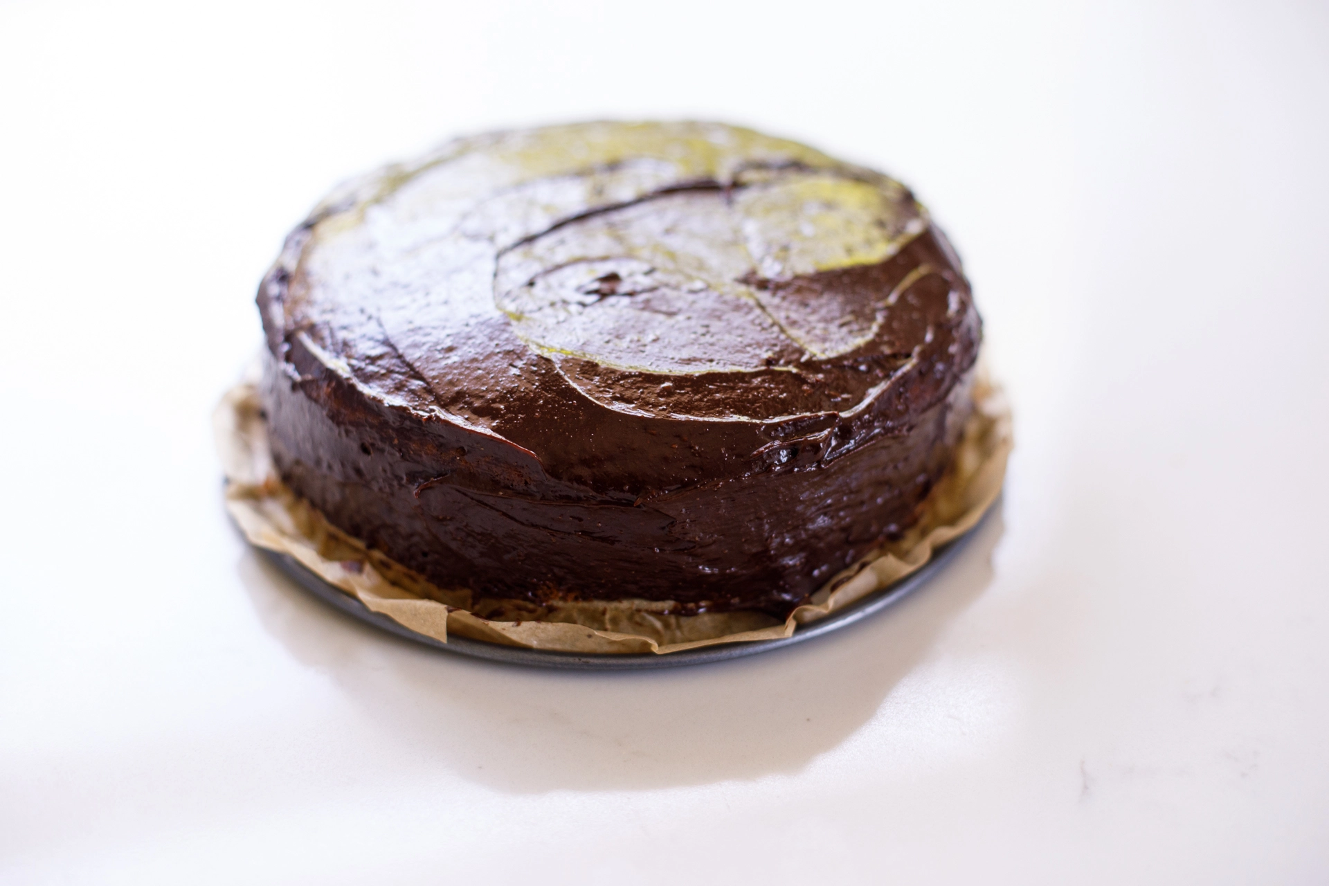 Luscious Chocolate Frosting on Cake