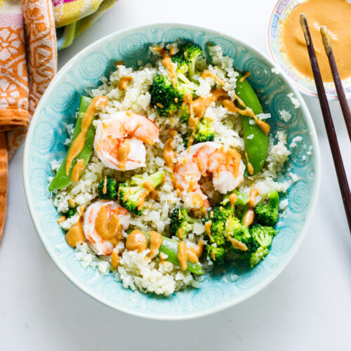 Thai Shrimp Peanut Bowl