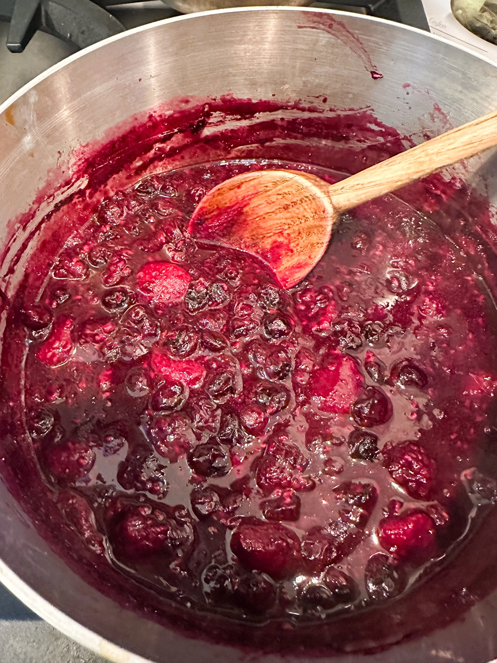 Berries simmering