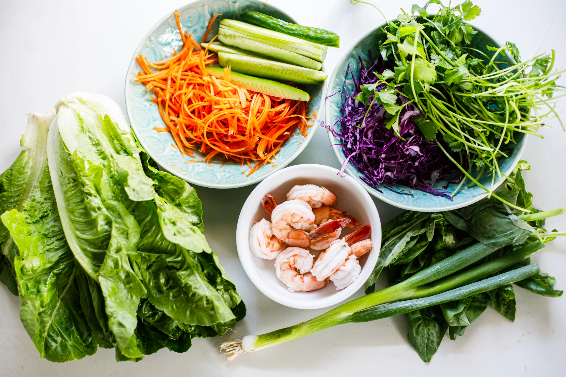 Spring Roll Salad ingredients