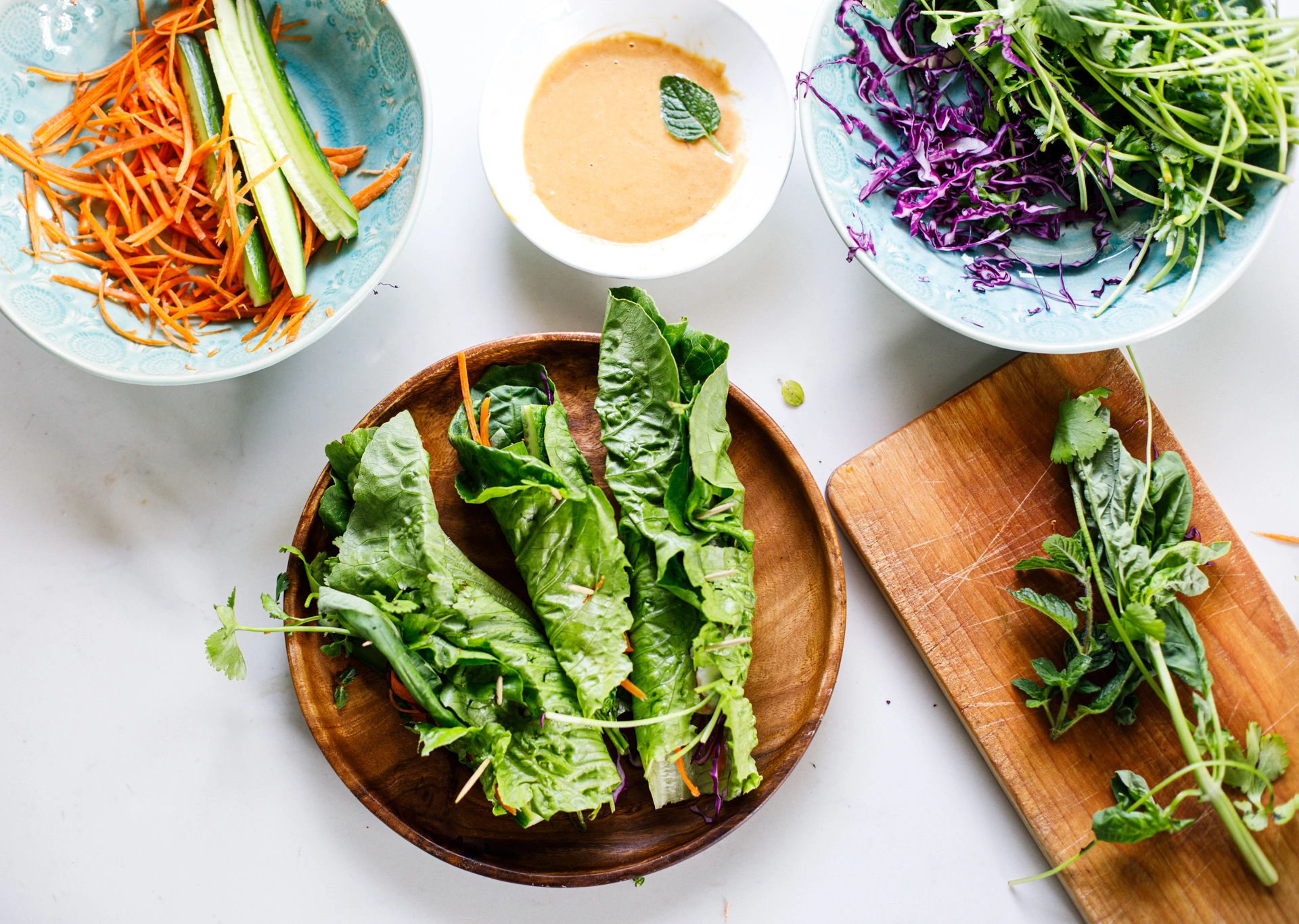 Spring Rolls with ingredients