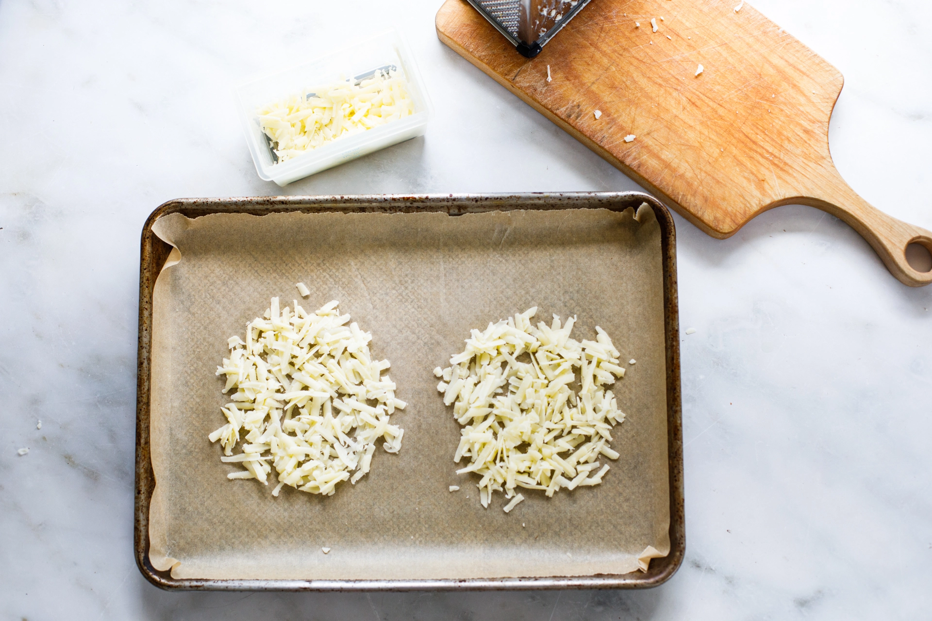 Prepping Cheesy Tostadas