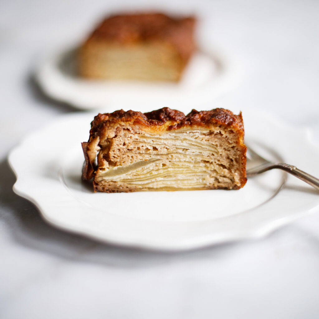 Invisible Apple Cake slice