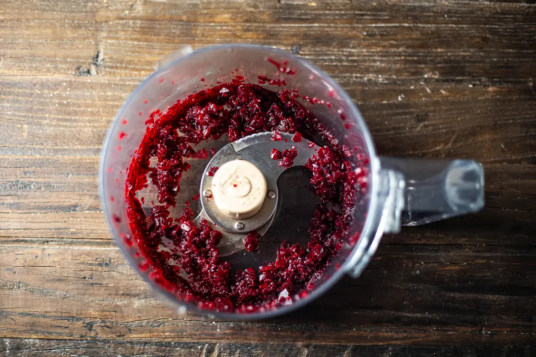 Beet in food processor