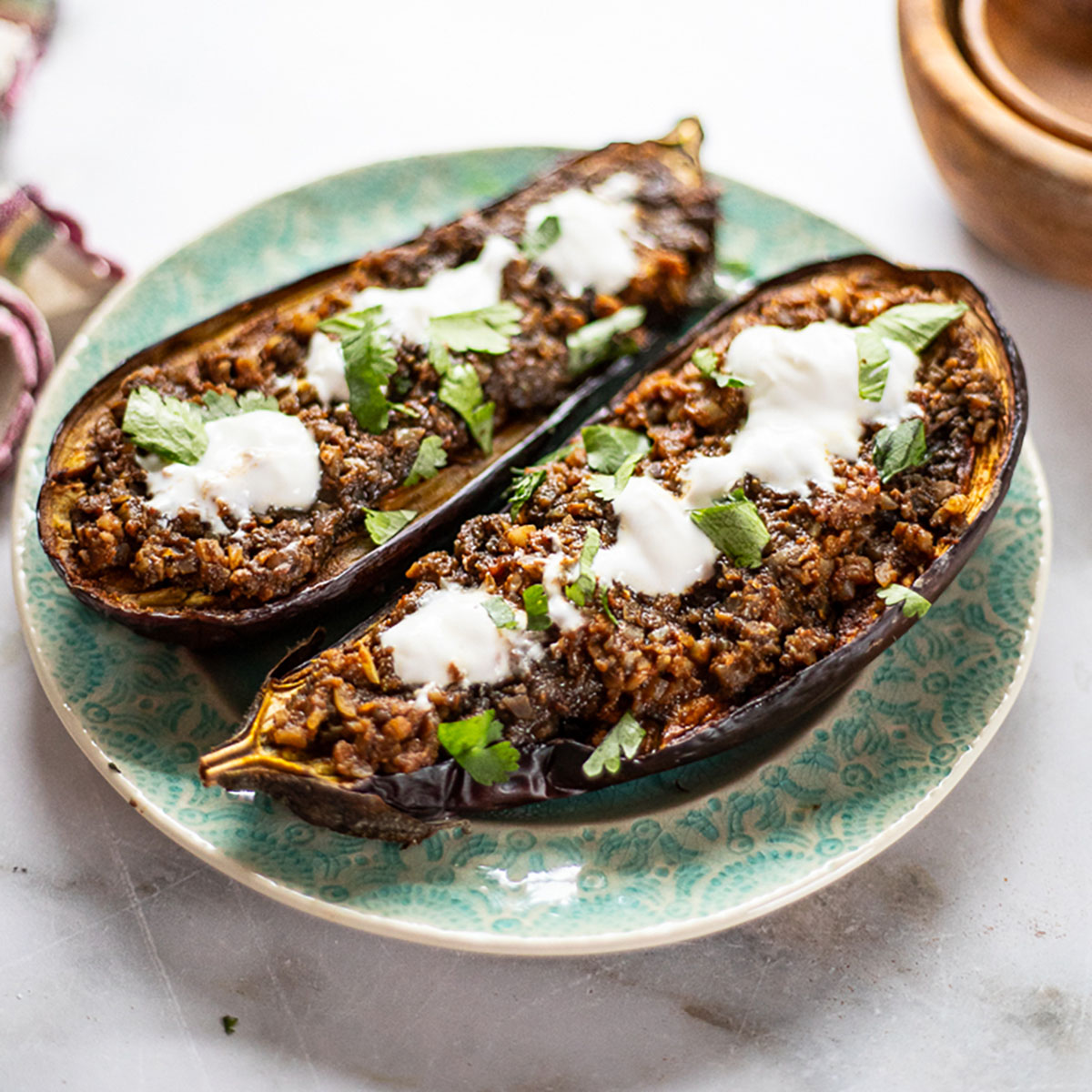 Moroccan Stuffed Eggplant