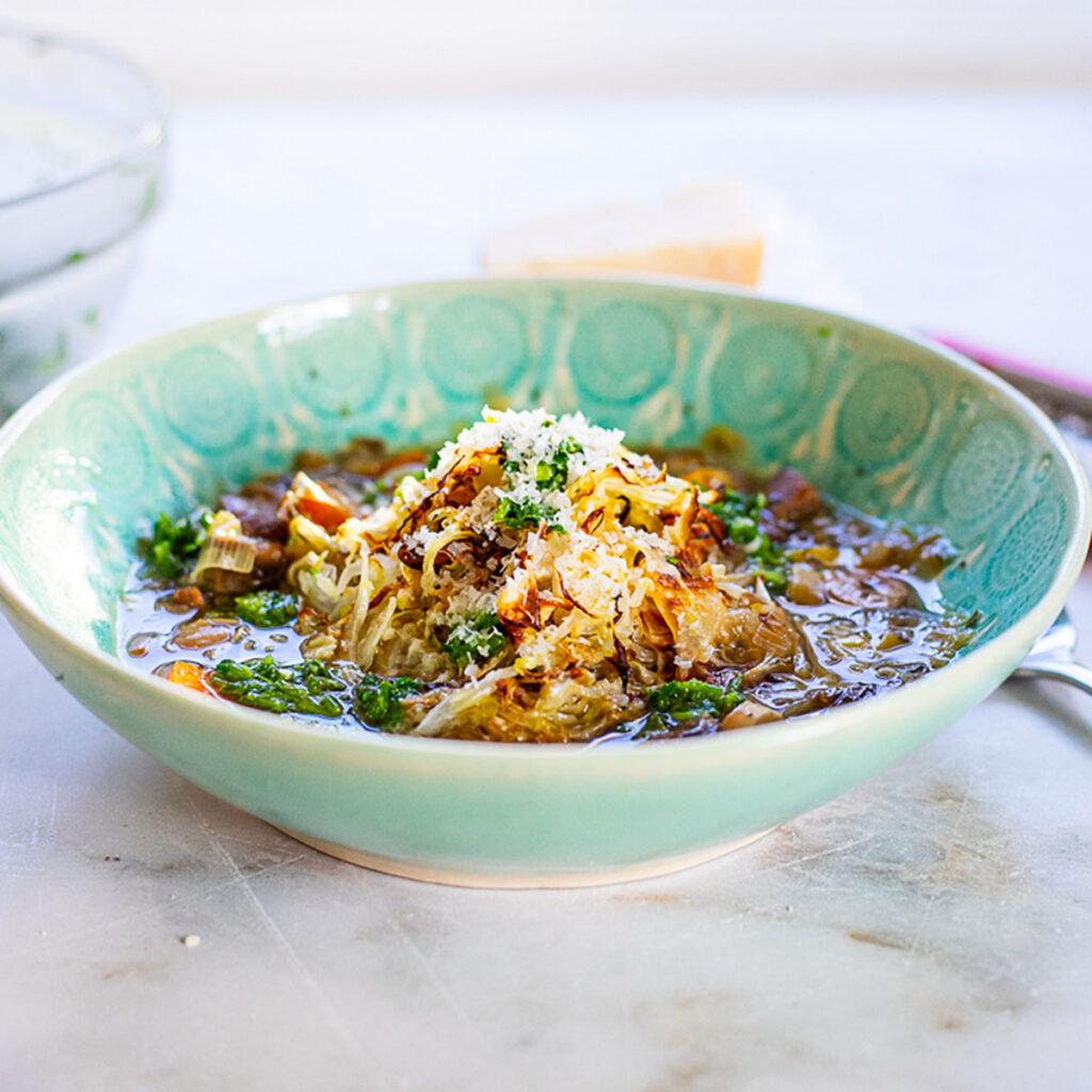 Roasted Cabbage Soup
