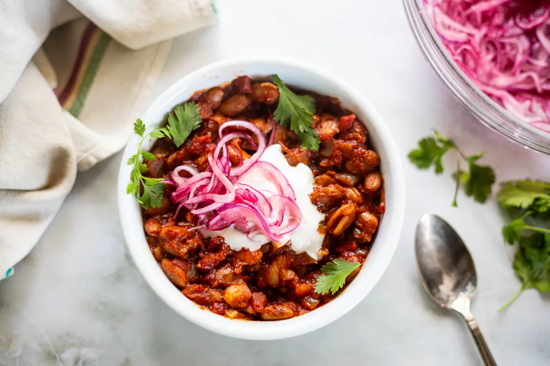 Vegetarian Chili in a bowl