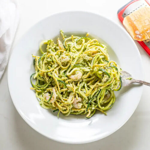 Cilantro Pesto Shrimp & Noodles