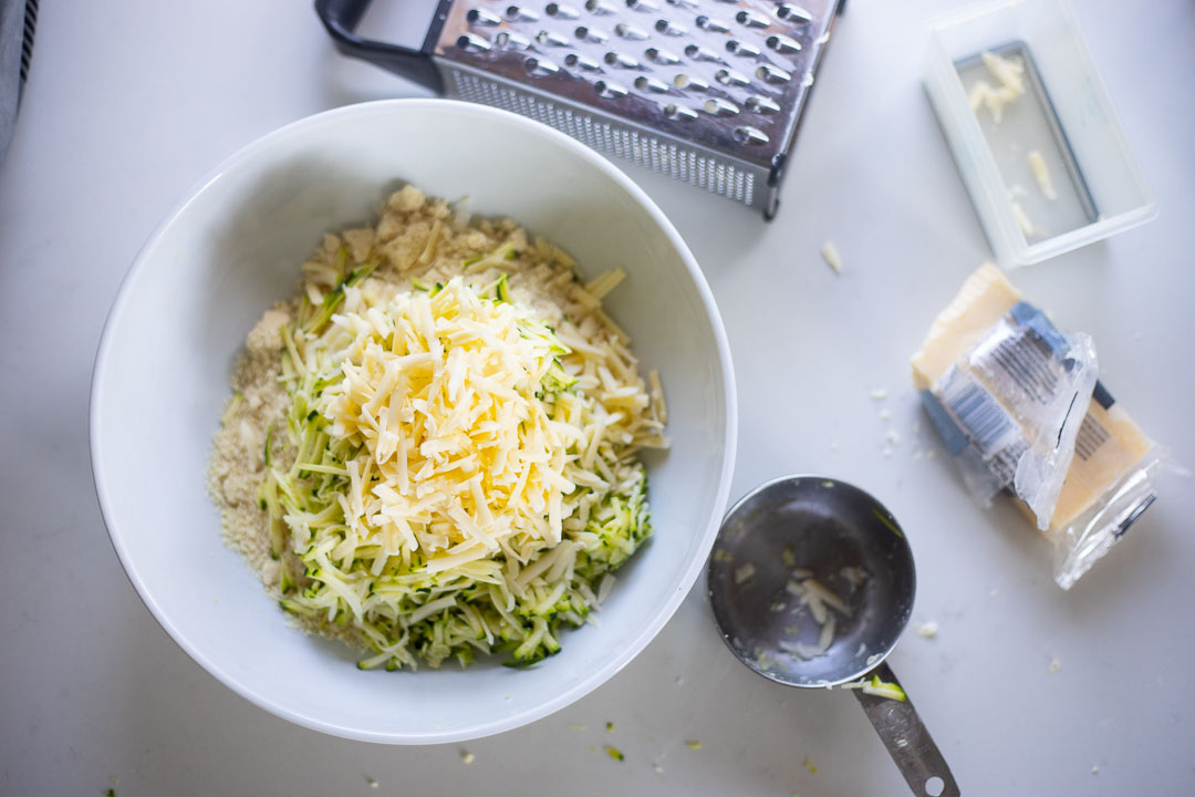 Batter ingredients added to mixing bowl