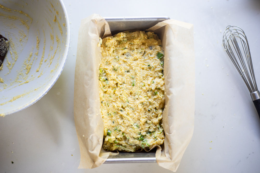 batter in baking pan
