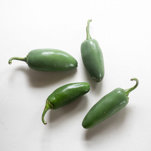 Jalapenos on counter