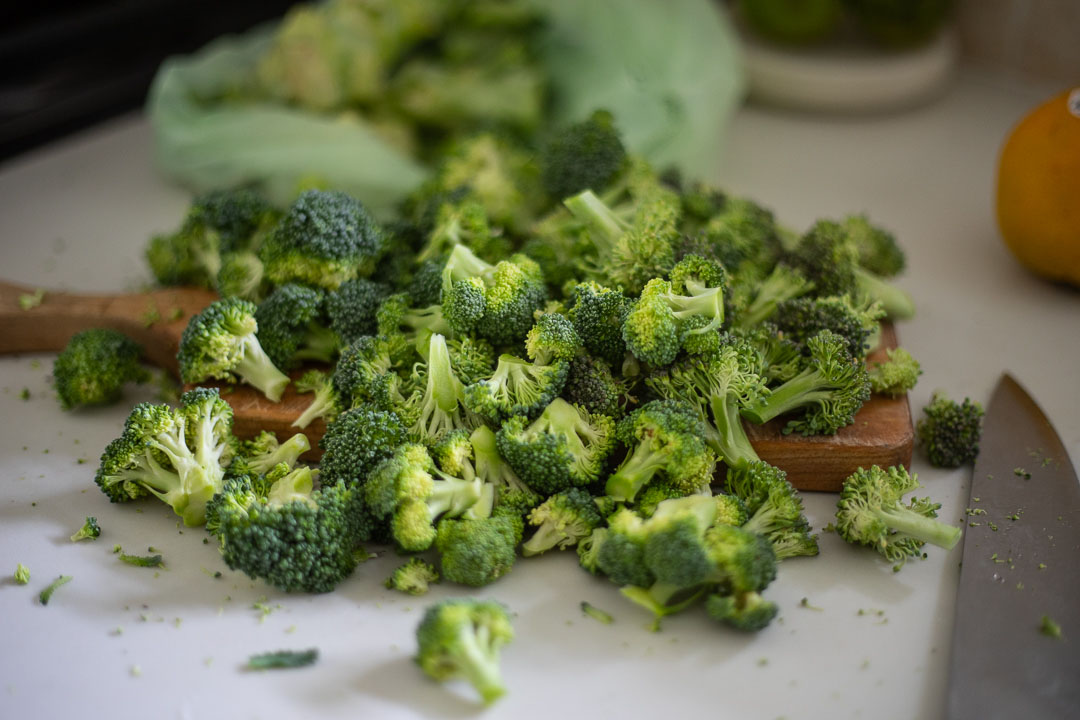 Broccoli chopped into florets