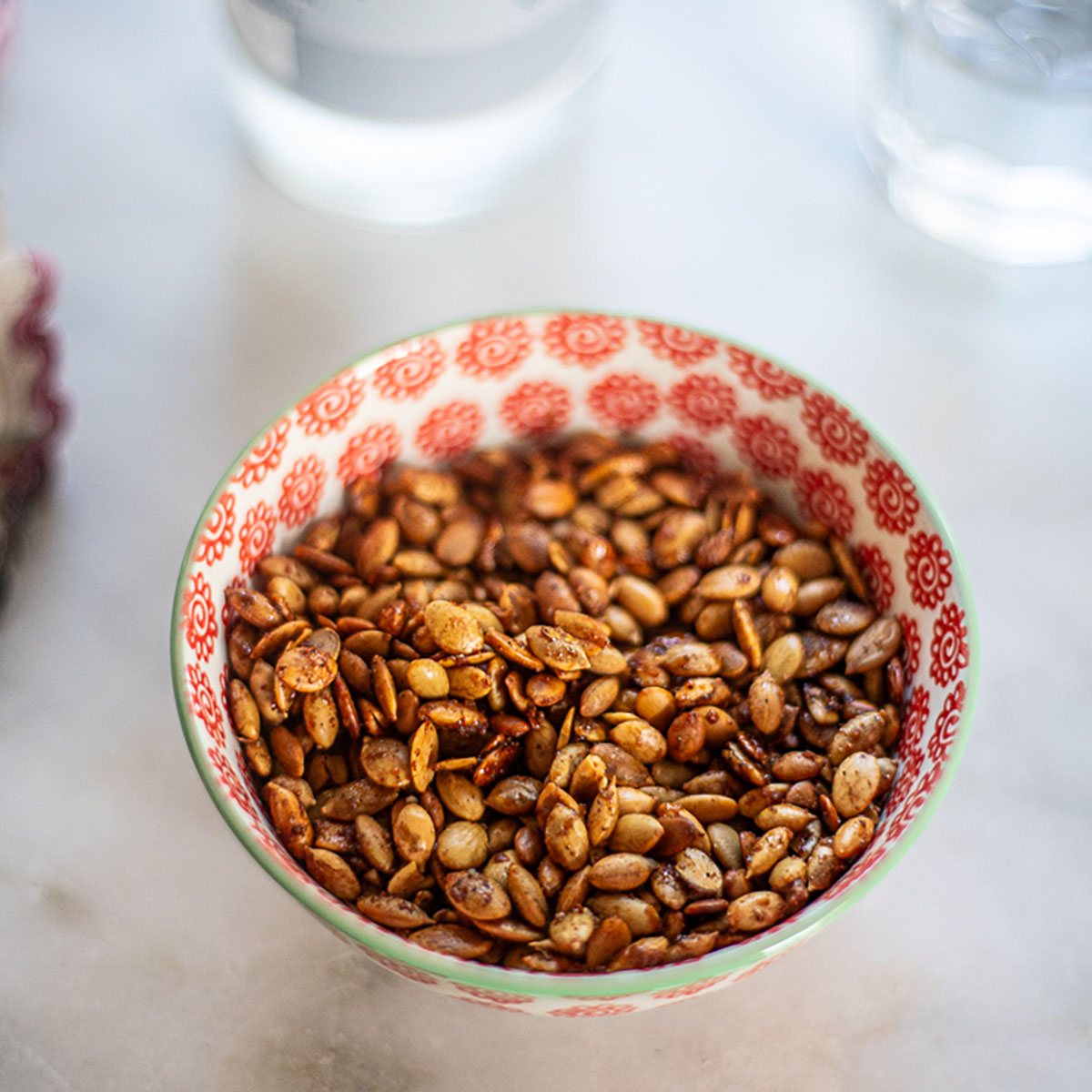 spiced pepitas in a bowl